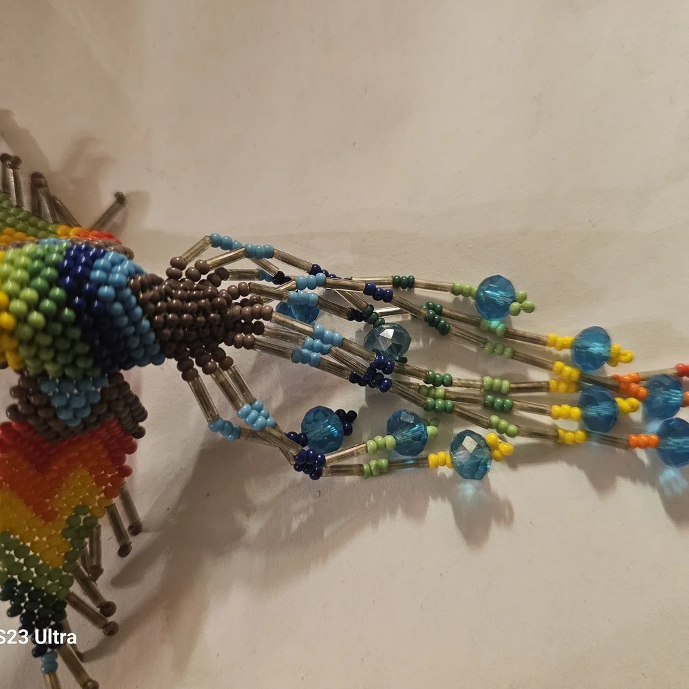 Colorful Beaded Bird Toy for Pets
